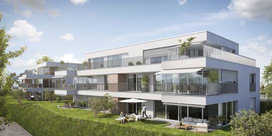 2020: Überbauung Hübeliwäg Orpund - Drei Mehrfamilienhäuser mit je 4 bis 5 Wohnungen und einer gemeinsamen Einstellhalle